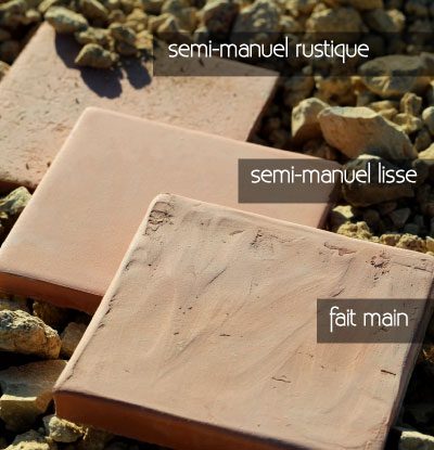Carrelages en terre cuite naturelle et émaillée 1